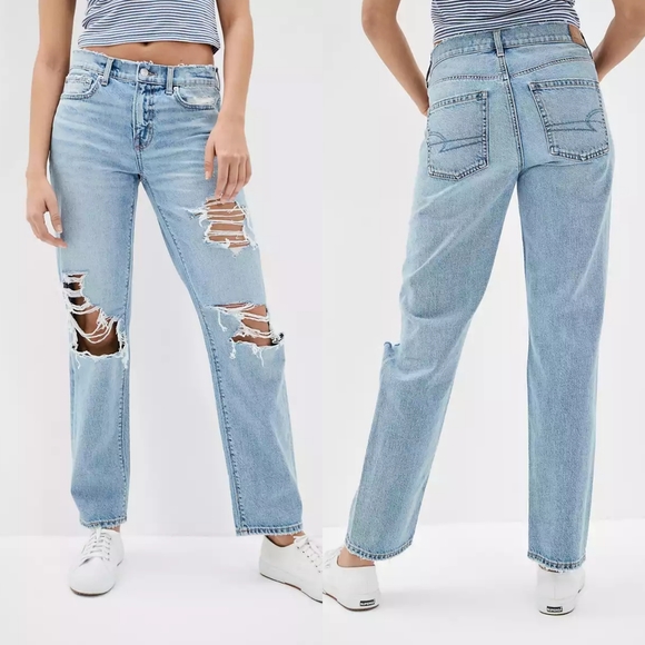American Eagle Outfitters Denim - AE Distressed 90's Straight Jeans